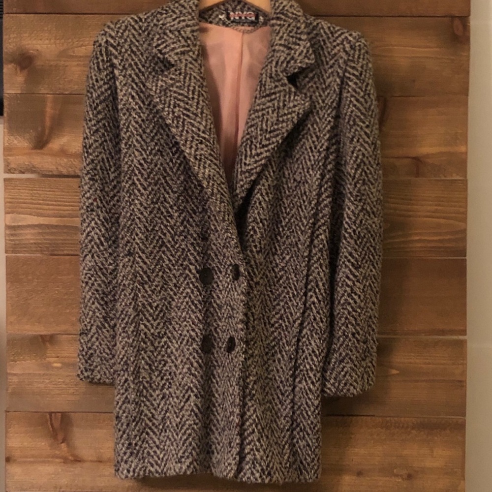 Vintage NYC Girl Wool Coat